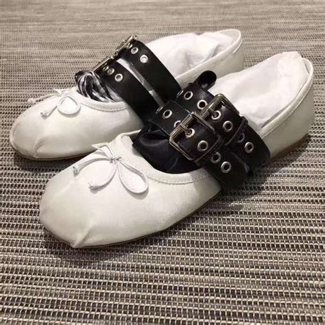 miu miu belted ballerina shoes|miu mi u shoes.